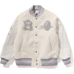 LINE CAMO MULTI LOGO WOOL VARSITY JACKET MENS