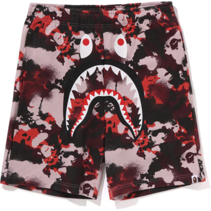 MAP CAMO REGULAR FIT SHARK SWEAT SHORTS MENS