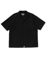 EMBROIDERY OPEN COLLAR SS SHIRT MENS