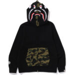 1ST CAMO SHARK FULL ZIP DOUBLE HOODIE MENS