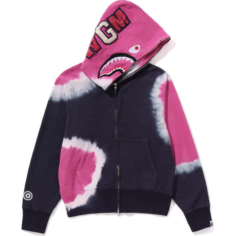 HAND DYE SHARK FULL ZIP HOODIE LADIES