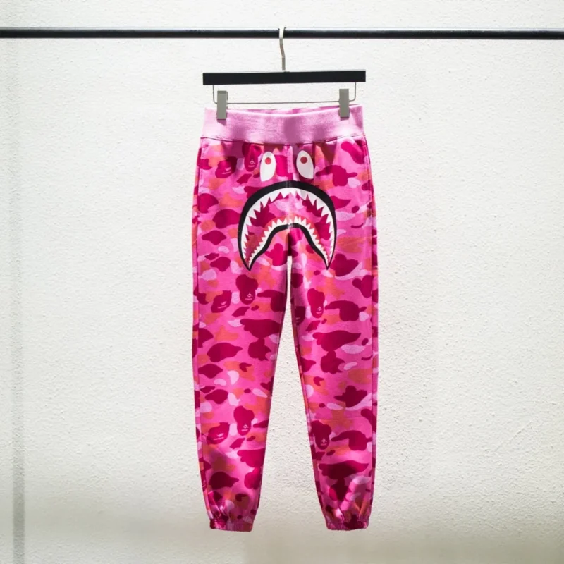 BAPE Pink Shark Head Printed Pant